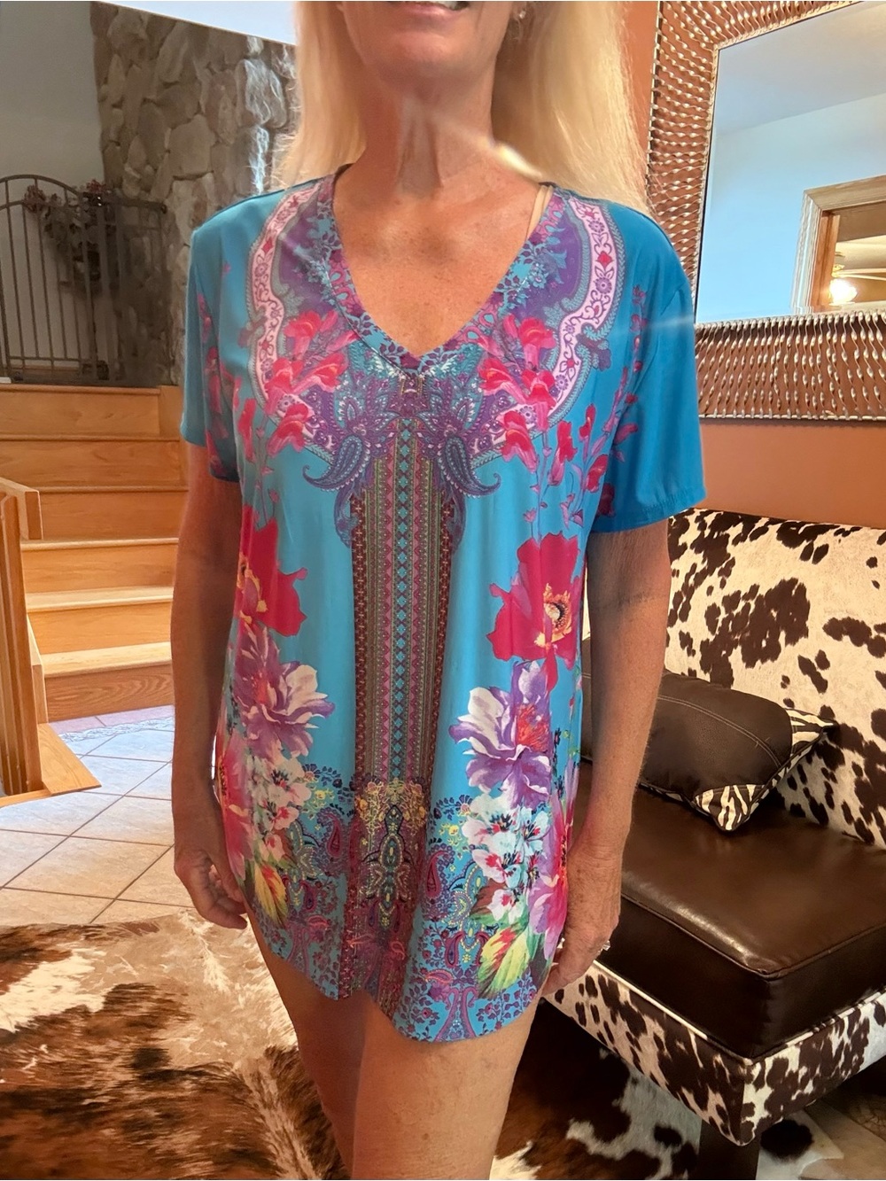 Nygard Floral Short-Sleeve Women's Top